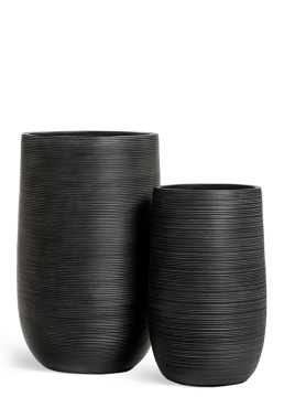 Кашпо TREEZ ERGO - TreeLine - Высокая округлая чаша - Антрацит