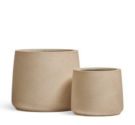 Кашпо TREEZ ERGO - Fine Rock - Чаша Cone - Песок тёплый беж