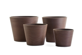 Кашпо TREEZ Japonica Mizu - Cone (конус) - шоколад