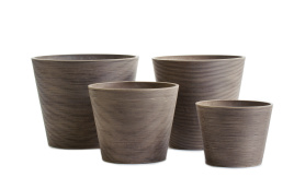 Кашпо TREEZ Japonica Mizu - Cone (конус) - капучино