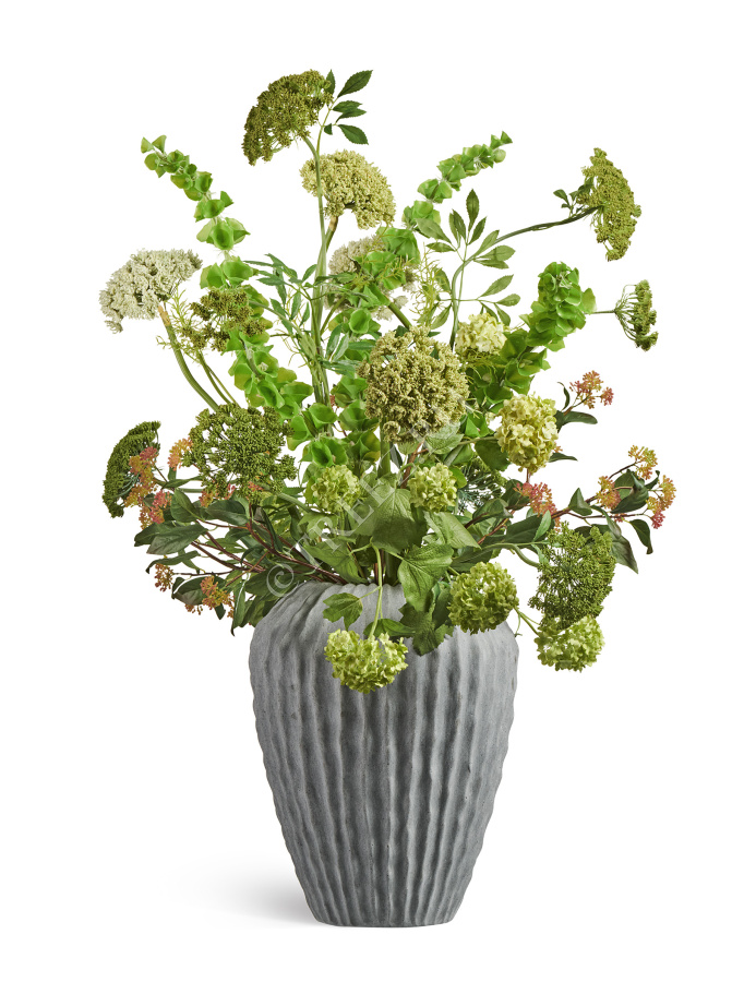 Композиция "Flower Inspiration" в вазе Moho дымчато-серый песок (ELE) фото