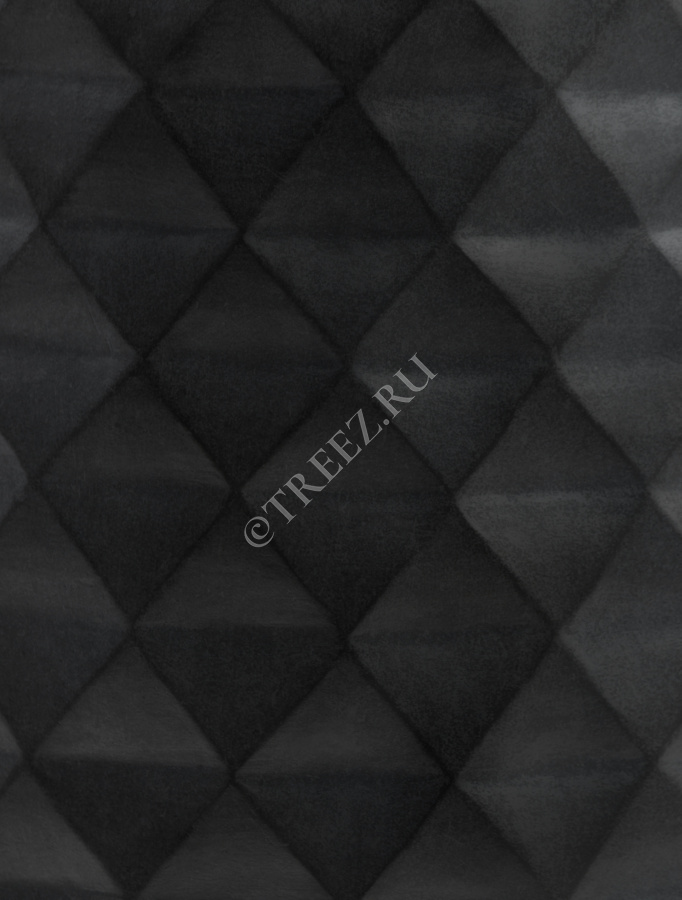 Кашпо TREEZ ERGO - Diamond - Высокая округлая чаша - Антрацит фото