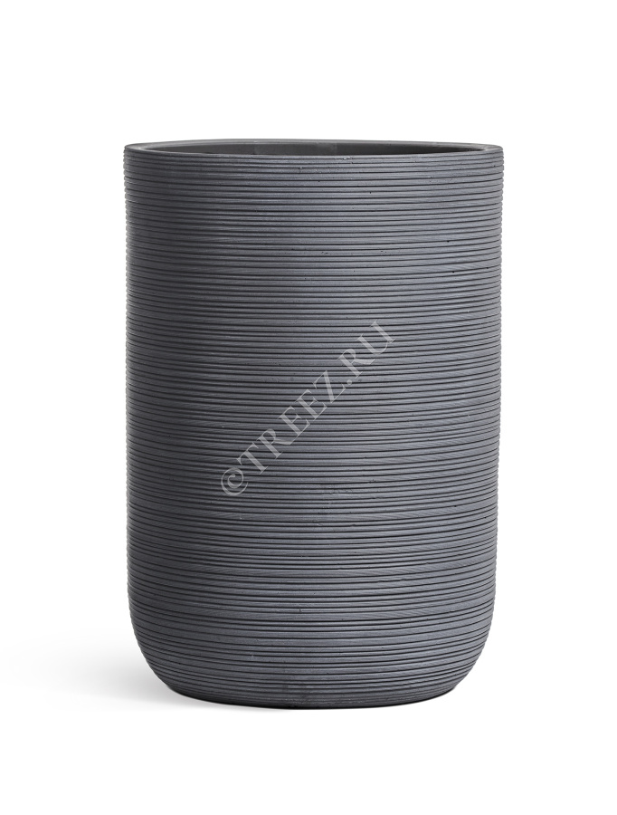 Кашпо TREEZ ERGO - TreeLine - Высокий цилиндр - Дымчато-серый бетон фото