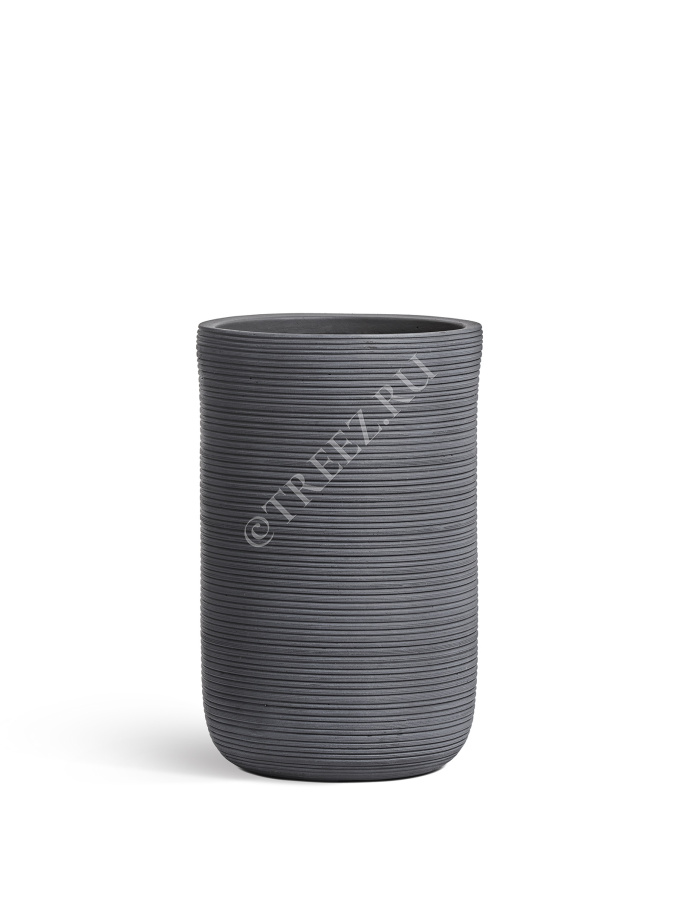 Кашпо TREEZ ERGO - TreeLine - Высокий цилиндр - Дымчато-серый бетон фото