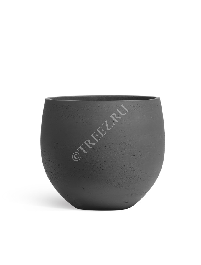 Кашпо TREEZ ERGO - Concrete - Чаша - Тёмно-серый бетон фото