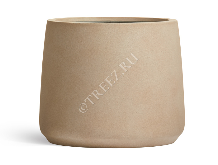 Кашпо TREEZ ERGO - Fine Rock - Чаша Cone - Песок тёплый беж фото