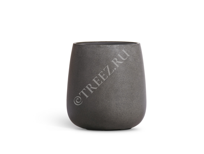 Кашпо TREEZ Effectory - Beton - Design-Чаша - Тёмно-серый бетон фото