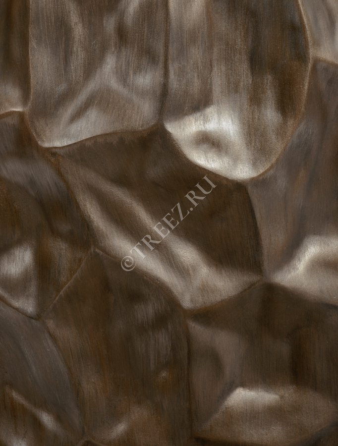 Кашпо TREEZ Effectory - Metal - Высокая лодка Design Crumple - Чернёная бронза фото