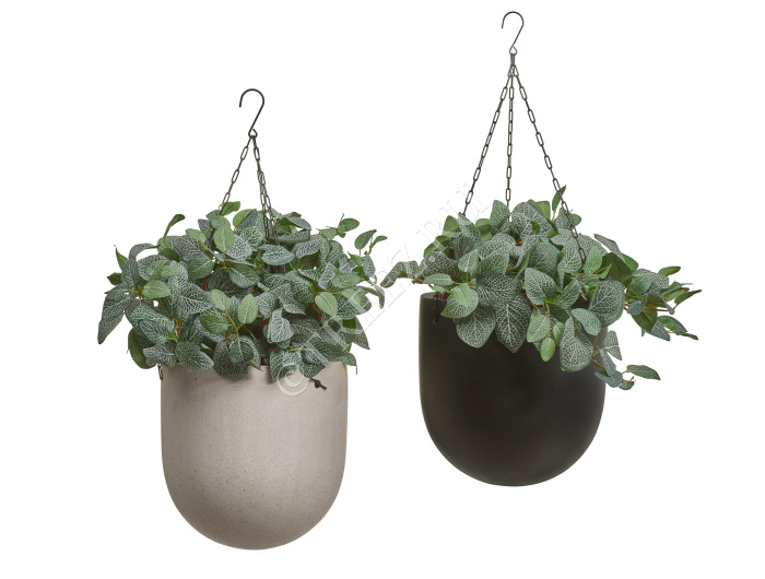 Кашпо TREEZ Effectory - Black Stone - Чаша большая подвесная - Антрацит фото