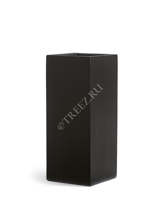 Кашпо TREEZ Effectory - Black Stone - Высокий куб - Антрацит фото