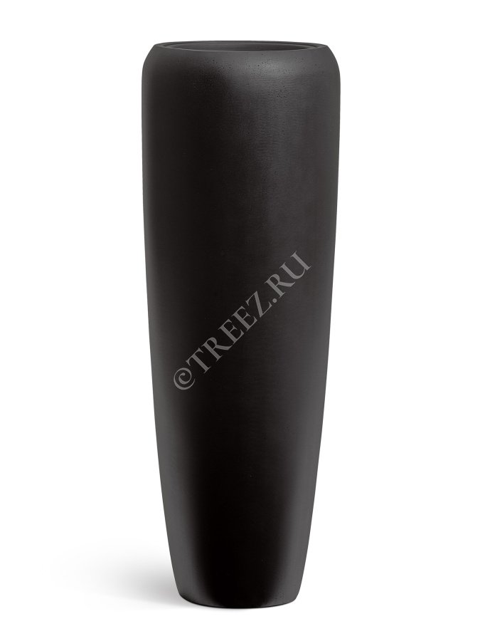 Кашпо TREEZ Effectory - Black Stone - Высокий конус Design - Антрацит фото