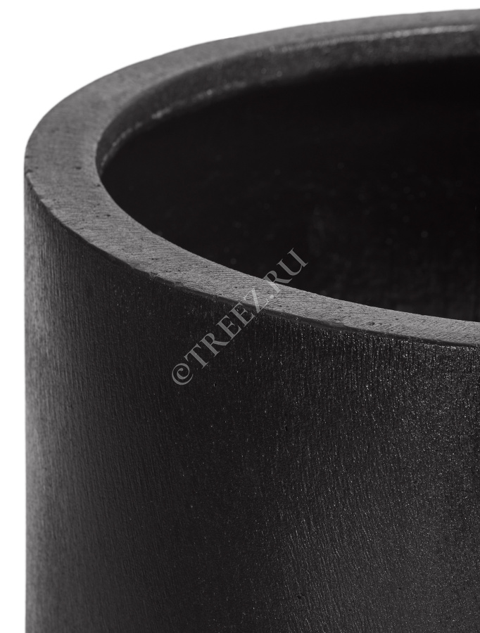 Кашпо TREEZ ERGO - Hard Rock - Цилиндрическая Чаша - Антрацит фото