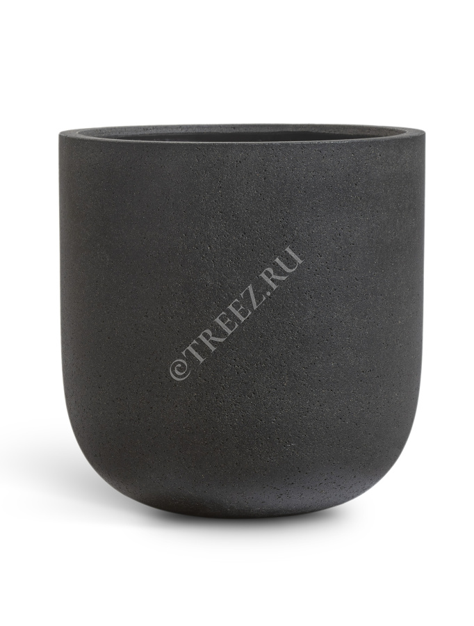Кашпо TREEZ ERGO - Hard Rock - Цилиндрическая Чаша - Чёрный песок фото