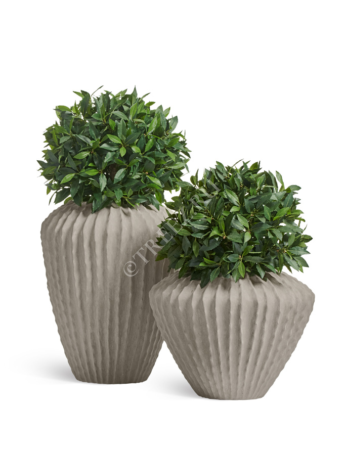 Кашпо TREEZ Effectory - Moho - Сферическая Design-ваза - Белый песок фото