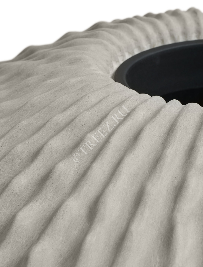 Кашпо TREEZ Effectory - Moho - Сферическая Design-ваза - Белый песок фото