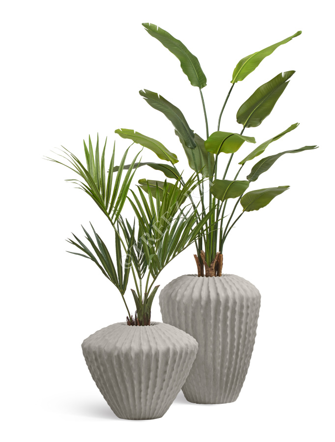 Кашпо TREEZ Effectory - Moho - Сферическая Design-ваза - Белый песок фото