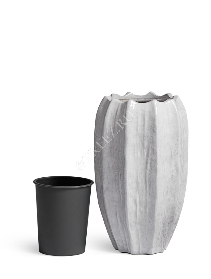 Кашпо TREEZ Effectory - Aura - Высокая Кашпо-ваза - Жемчужный лак фото