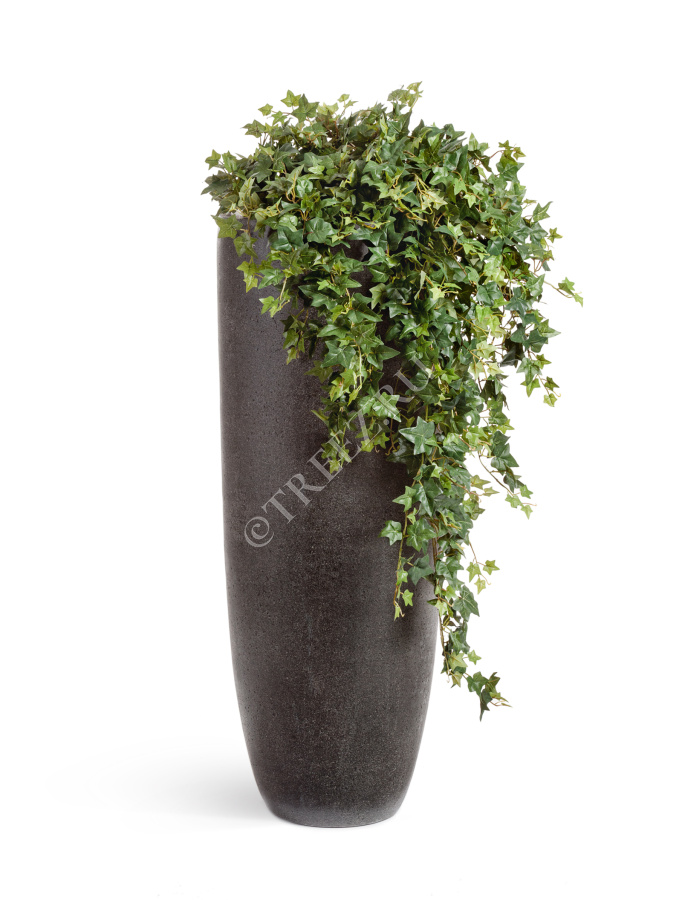 Кашпо TREEZ Effectory - Stone - Высокий конус Giant - Тёмно-серый камень фото