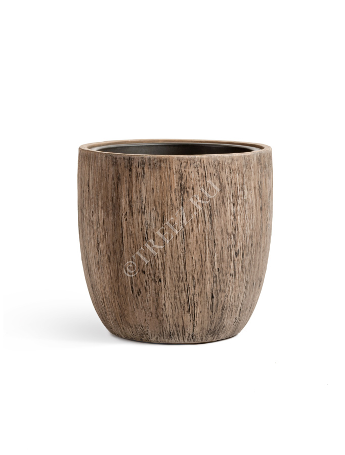 Кашпо TREEZ Effectory - Wood - Округлый конус - Светлый дуб фото