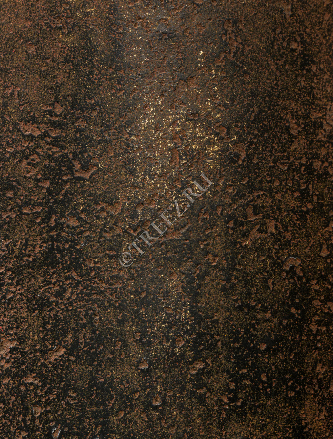 Кашпо TREEZ Effectory - Metal - Высокий округлый конус - Rough с золотой патиной фото