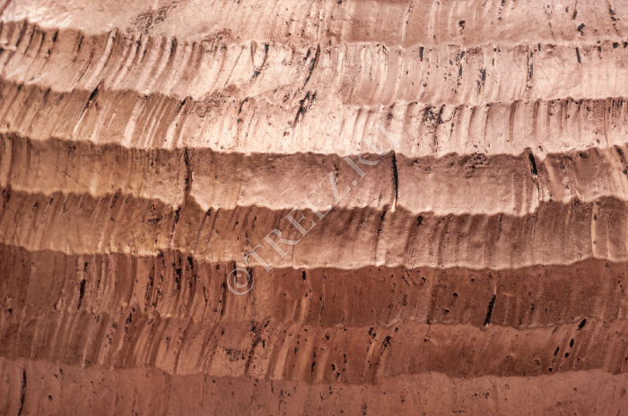 Кашпо TREEZ Effectory - Metal - Полусфера - Розовая медь Чеканка фото