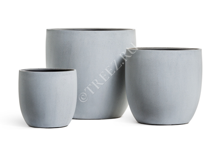 Кашпо TREEZ Effectory - Beton - Округлый конус - Серый ледник фото