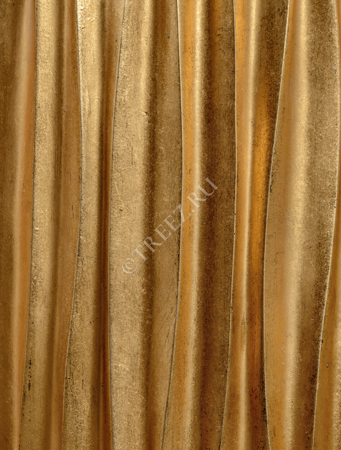 Кашпо TREEZ Effectory - Metal - Высокий конус Design Wave - Сусальное золото фото