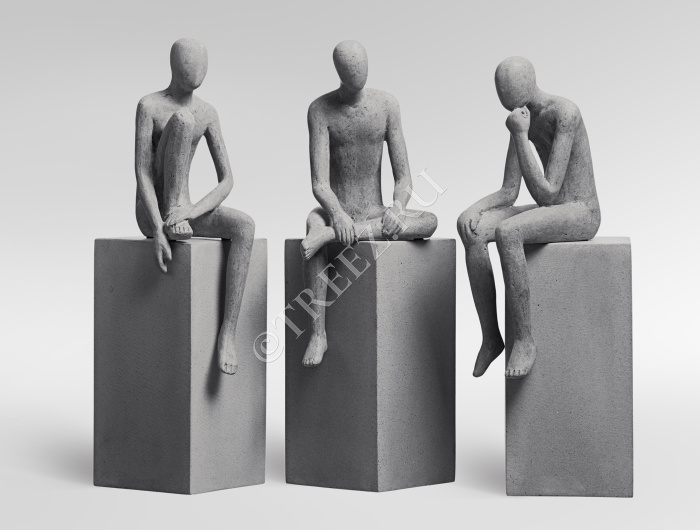 Скульптура TREEZ Effectory - Philosopher's Stone - Размышления о жизни - Дымчато-серый песок фото