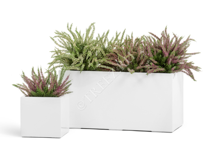 Сет № 136 - Композиция с вереском в кашпо Treez Effectory Gloss фото